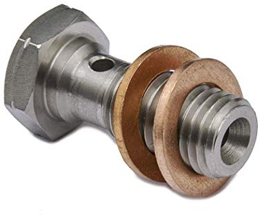 PrecisionGeek – Hohlschraube M10 x 1.00 mm – Edelstahl AISI 303 – Länge 18 mm – für Bremssattel & Hauptzylinder – 1 Stück