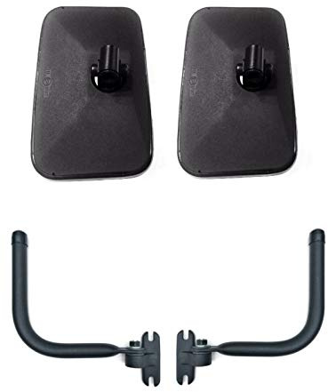 2x Außenspiegel ø10-18 Bagger Transporter UNIVERSAL 245x160 mm Spiegelhalter SET
