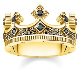 THOMAS SABO Ring Krone gold 750 Gelbgold Vergoldung, 925 Sterlingsilber
