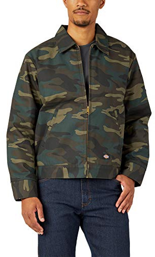 Dickies Men's Lined Eisenhower Jacket, Hunter Green Camo, M RG