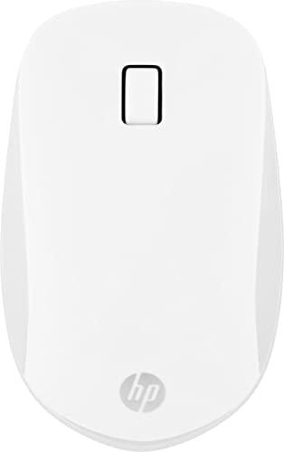 HP 410 Slim Wireless Bluetooth Mouse, compatible with Chrome or PC or Mac, multi-surface sensor, ambidextrous design, 3 Buttons, Scroll Wheel, Up to 12 Month Battery, White