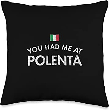 Polenta Boiled Cornmeal Hot Porridge Bake Fried Grill Mush Throw Pillow