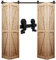 WOLFBIRD 1.8M/6FT Bi-Folding Herraje para Puerta Corredera Kit de Accesorios para Doble Plegable Puertas Correderas para aberturas de puerta de 150-160cm