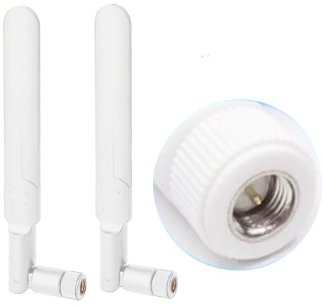 CORONIR Dual Band WiFi Antenna 2.4GHz 5GHz 5.8GHz 9dBi MIMO SMA Male Antenna for WiFi Router Wireless Network Card USB Adapter Security IP Camera Video Surveillance Monitor-2Pack White