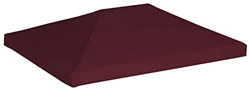 Keketa Pavillondach Ersatzdach für Pavillon Ersatzdach Pavillondach für Gartenpavillon Partyzelt Gartenzelt Pavillonabdeckung UV-Schutz und Wasserdicht 310 g/m² 3x4 m Weinrot