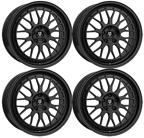 4x MB Design Felgen LV1 8.5Jx19 ET50 5x112 Schwarz stumpfmatt kompatibel mit BMW 1 2 X1 X2