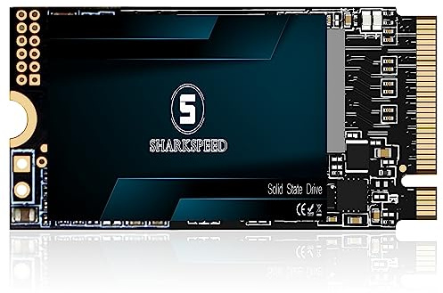 S SHARKSPEED SSD 512 GB M.2 2242 NVMe 42 mm PCIe Gen 3.0x4, läsning upp till 2 200 MB/s, hårddisk intern solid state-enhet för bärbar dator skrivbord ultrabook