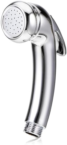 Hochdruck-Duschkopf, 1,3 cm Gewinde, verchromt, Handbrause | Mit An-/Aus-Hand-WC-Bidet-Sprühgerät und konstantem Wasserfluss für Badewannen, Boote, Wohnwagen, Wohnmobil, Friseursalons