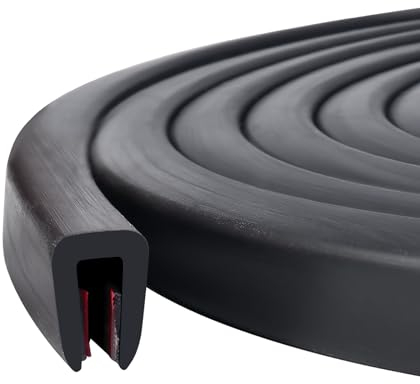 Storystore Fassungsprofil Kantenschutzprofil aus EPDM, 3mm x 3m Gummidichtung Blech Kantenschutz U-Form Gummi Kantenschutz für Blech, Autotüren, Luke, Metallplatten Glasplatten