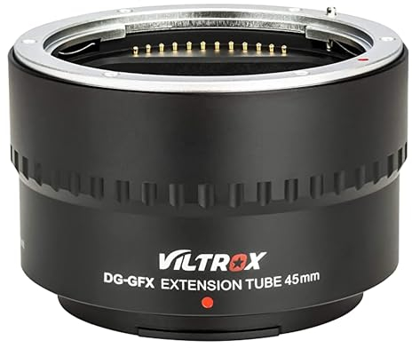 VILTROX DG-GFX 45mm Makro Verlängerungsrohr Autofokus AF Makro Verlängerungsrohr Adapterring Kompatibel mit Fuji G-Mount-Mittelformat objektiv und G-Mount-Kamera Fujifilm GFX 50S/50R