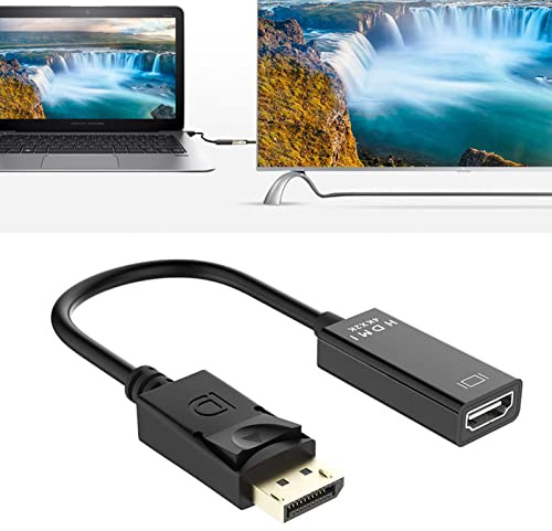Adaptador DisplayPort A HDMI, Cable Adaptador Unidireccional DP A HDMI 4K Soporte Macho A Hembra 1080P 3D Compatible Con Computadora, Computadora De Escritorio, Computadora Portátil, PC, Monitor, Proy