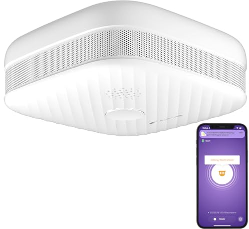 VisorTech Smart Rauchmelder: WLAN-Rauch- & Hitzemelder mit weltweiter App-Benachrichtigung, 85 dB (Rauchmelder mit Apps, Funk, Alarmanlage)