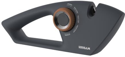 Professional 5 Stage in 1 Manual Knife Sharpener Design by UK with Non-Slip Base & Ergonomic Handle Sharpening for Most Kitchen Chefs/Serrated/Bread/Pocket/Hunting Knives, Scissors