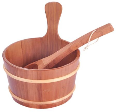 Juego de cubos de sauna de madera de cedro, incluye inserto y cucharón, accesorios de sauna de primera calidad para una experiencia de sauna auténtica