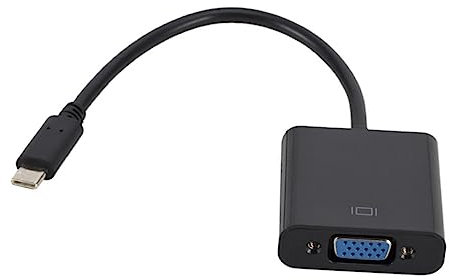 HOMSFOU Cavo Adattatore Usb-c a Vga 1080p Full Hd Per Laptop e Monitor, Connettore Rinforzato, Compatibile Pc e Proiettore, Colore Nero
