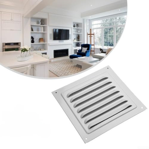 Rejilla de ventilación cuadrada de aluminio, para extractor de ventilador de loft, cubierta de tubería de baño, parrilla extractora de conductos, para uso interior y exterior, cubierta de ventilación