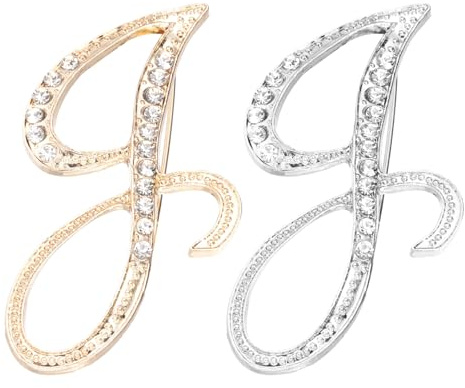 PATIKIL Brief Brosche Pins, Stück Buchstaben Strass Perle Broschen Set Metall Kristall Alphabet A-Z Reversnadel für Damen Schmuck Geschenk Anzug Kleidung Hut Kleid,