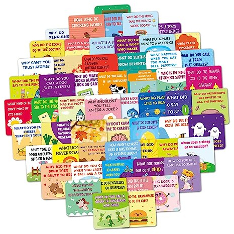 Witzkarten aus Paperboard für Kinder Gelb Schulanfang Party | Lunchbox Karten für Kinder, für Schule und Pausenbrot, 60 Stück, Kompakt für Notizen