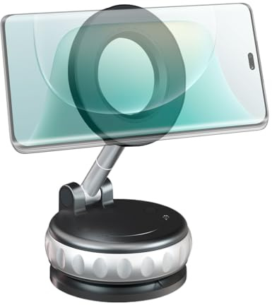 Sghtil Support magnétique pour téléphone portable, réglable à 360° | Support mobile pliable et réglable, gadget facile pour homme et femme, voiture, maison, salle de sport