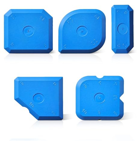 5 Pieces Blue Silicone Seam Filling Tool Set for Kitchen Bathroom Tile and Window Sealing – Multi-Angle Silicone Sealant Applicator, Smoothing Caulking Tool Kit, Caulk Kit for Grout and Joint Finishin