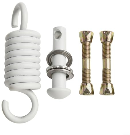 Crochet à ressort solide en métal avec loquet rotatif pour boucle, pour chaise à œufs et balançoire (blanc)