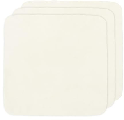 sourcing map 3 Pcs Chamois Cloth for Car 15cm x 15cm Square Natural Shammy Car Drying Towel Superb Absorbent Drying Cleaning Cloth for Glass Paint Care Mirrors Windows, White