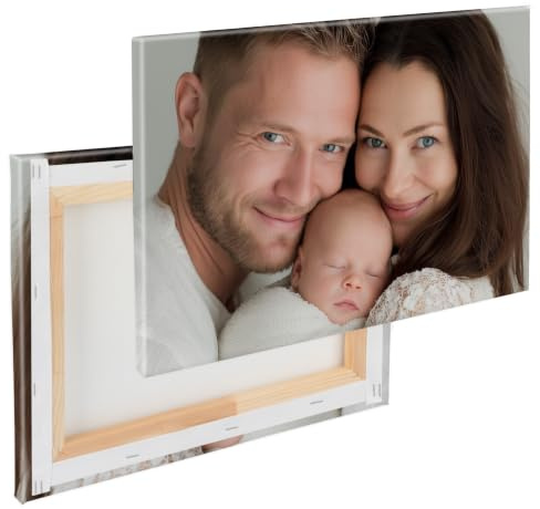 Foto auf Keilrahmen 90x60cm - personalisierte Leinwand - Fotogeschenk | Foto auf Keilrahmen personalisierbar, 90x60cm, Motiv 90B x 60H cm, Keilrahmen