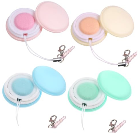 ABOOFAN 4pcs Screen Wipe Smartphone Cleaner Lanyard Dual Sided Phone Screen Cleaner for Fingerprint Cleaning Lens and Camera Lens Wipe for Cellphone Random Color