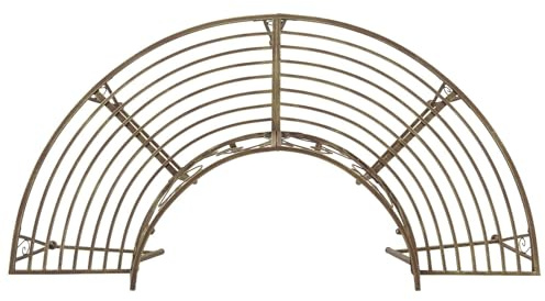 Fengshui Banc d'arbre de jardin en acier marron vieilli 160 x 80 x 89 cm | 4 places, peut être placé autour des troncs d'arbre, surface mate, montage facile, facile d'entretien