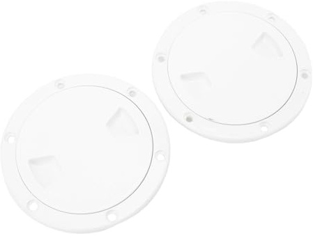 Alomejor Plaques de Pont de Trappe de Bateau de qualité Marine, 2 Pièces, avec Joint en Caoutchouc épais pour Un Ajustement Facile pour L'accès et Les Inspections dans Les Bateaux et Yachts