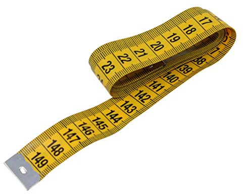 Schneidermaßband - Maßband - 1,50m - Fiber-Glas in GELB