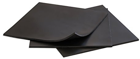 MATNIKS Rubber Sheets, Black, (Pack of 3) 6x6-Inch by 1/8 (+/-10%) Duro A60. Neoprene, Plumbing, Gaskets DIY Material, Supports, Leveling, Sealing, Bumpers, Protection, Abrasion, Flooring