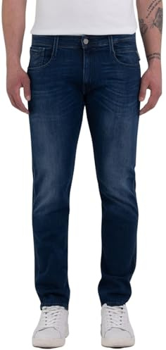 Replay Anbass jeans för män, Medium Blue 009, 36W x 30L