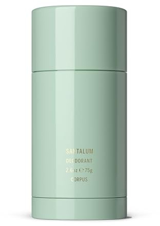 Corpus Natural Deodorant Stick - Santalum - Premium Plant-Based Deodorant for Women & Men - Aluminium-Free Cruelty-Free & Vegan - Gel-Based Formula - Long-Lasting Protection - No White Marks 75g