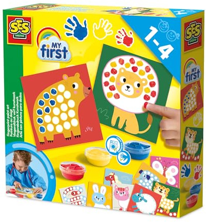 SES Creative – MY FIRST - Set de Arte con Pintura de Dedos | Manualidades Creativas y Educativas para Niños (S14481)