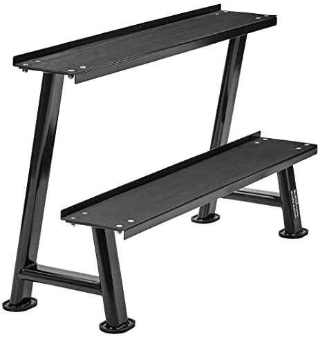 Bad Company Kettlebell Ablage-Rack I Ablagestation für 10-20 Kettlebells in verschiedenen Farben I BCA-60 (Schwarz)