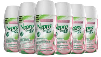 Abbott Nutrition Nepro HP Alimento ad Alta Densità Calorica e Iperproteico Formato Bevanda, Confezione 6 x 220 ml, Gusto Fragola