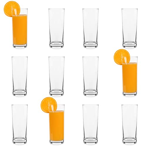 LAV 12x Clear 360ml Liberty Highball Glasses - Tall Hi Ball Glass Water Gin Juice Cocktail Drinking Glassware Tumblers Set