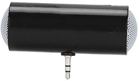 PUSOKEI 3.5 mm Stereo Mini Speaker,HD Sound Quality for Movies and Music,Portable Wireless Plug in Speaker for Smart Phones Tablets Laptops PCs MP3 and MP4(Black)