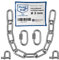 2 pezzi 50 cm = 0,5 m 3 mm di spessore catena di prolunga in acciaio inox, carico di rottura max 350 kg con grillo, connettore a vite in V4A, set di fissaggio per sacco da boxe, amaca