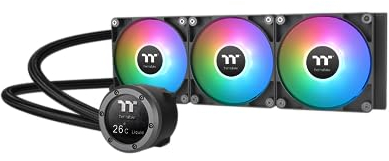 Thermaltake TH360 V2 Ultra ARGB Sync/AlO Liquid Cooler/ARGB Fan 120 * 3/PWM 500~1500rpm/Water Block 2.1 LCD/Black