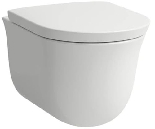 Laufen The New Classic WC suspendido, cisterna baja, sin borde, H820851, Color: blanco mate