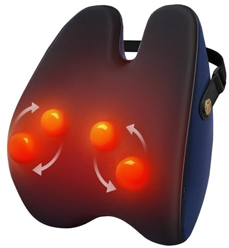 Boriwat Massagekissen, Shiatsu Massagegerät 3 Intensitäten für Nacken Rücken Schulter, Massagegerät mit Wärmefunktion für Frauen Männer Familie