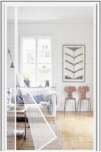Fliegengitter Tür Magnet 95x200cm Seitenöffnung Fiberglas, Reversible Links Rechts Balkontür Fliegengitter Insektenschutz Fliegenvorhang ohne Bohren für die Balkontür Terrassentür，Weiß