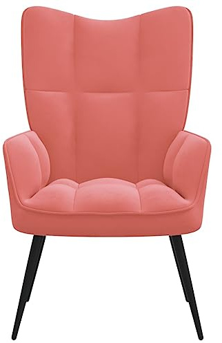 ZQQLVOO Sessel Wohnzimmer Lounge Sessel Küchenstühle Relaxsessel Rosa Samt Geeignet für Wohnzimmer Schlafzimmer Esszimmer