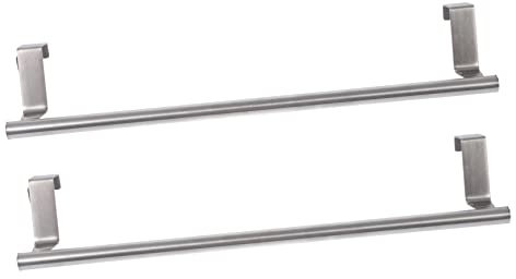 BESTonZON 2st Tür Handtuchhalter Geschirrtuchhalter Über Schrank Handtuchhalter Aus Edelstahl Wand Handtuchhalter Wand Kleiderständer An Der Tür Aufhänger Rostfreier Stahl