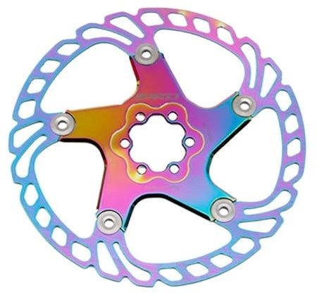 Bremsscheiben Fahrrad Bremsscheibe 160 mm 180 mm 203 mm 6-Loch-Wärmeableitung Straßen-Mountainbike-Rotor for hydraulische Fahrradscheibenbremse Fahrrad Bremsscheibe (Color : Colorful 203mm)