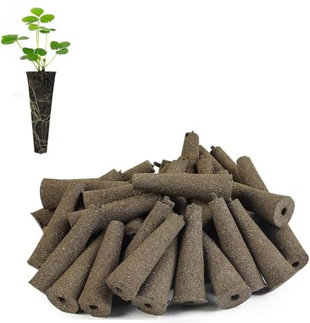 VireEyU 75 Spugne di Crescita Idroponica, Torba, Contenitori di Avvio Semi, Spugne di Coltivazione Versatili per Verdure ed Erbe, Adatte per Sistemi di Coltura Indoor e Giardini