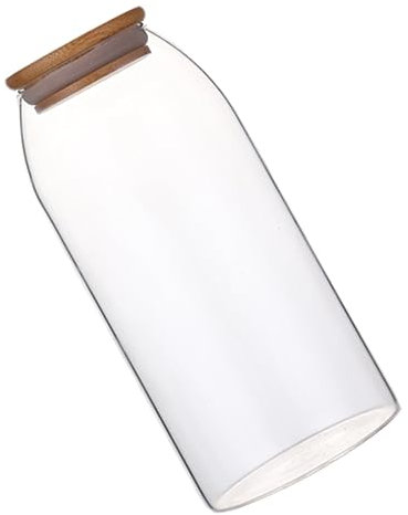 IMIKEYA 1 Vaso Di Vetro Vaso Di Muratore Barattoli Di Farmacista Contenitore Trasparente Con Coperchio Stoviglie Bottiglie Trasparente Barattoli Con Coperchi Barattoli Di Cibo Da Cucina
