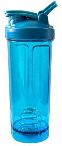 Shunshi Shaker de protéines 700 ml, gobelet mélangeur sécurisé et étanche avec boule mélangeuse, bouchon à rabat sécurisé, bouteille de smoothie pour salle de sport et supplément sportif (bleu)